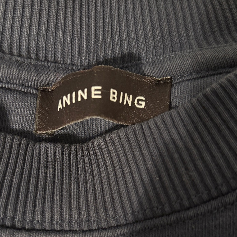 Anine Bing Navy Blue Crewneck - Picture 3 of 6